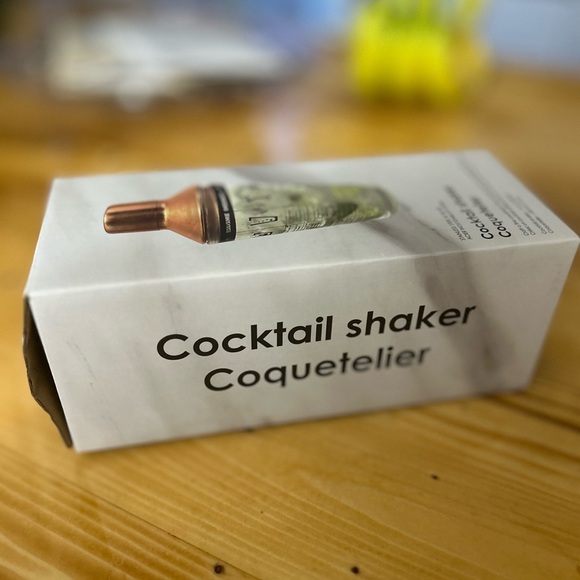 Copper and Silver Cocktail Shaker - Picture 1 of 6